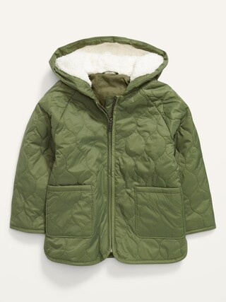 Hooded Quilted Jacket for Toddler Girls | Old Navy (US)
