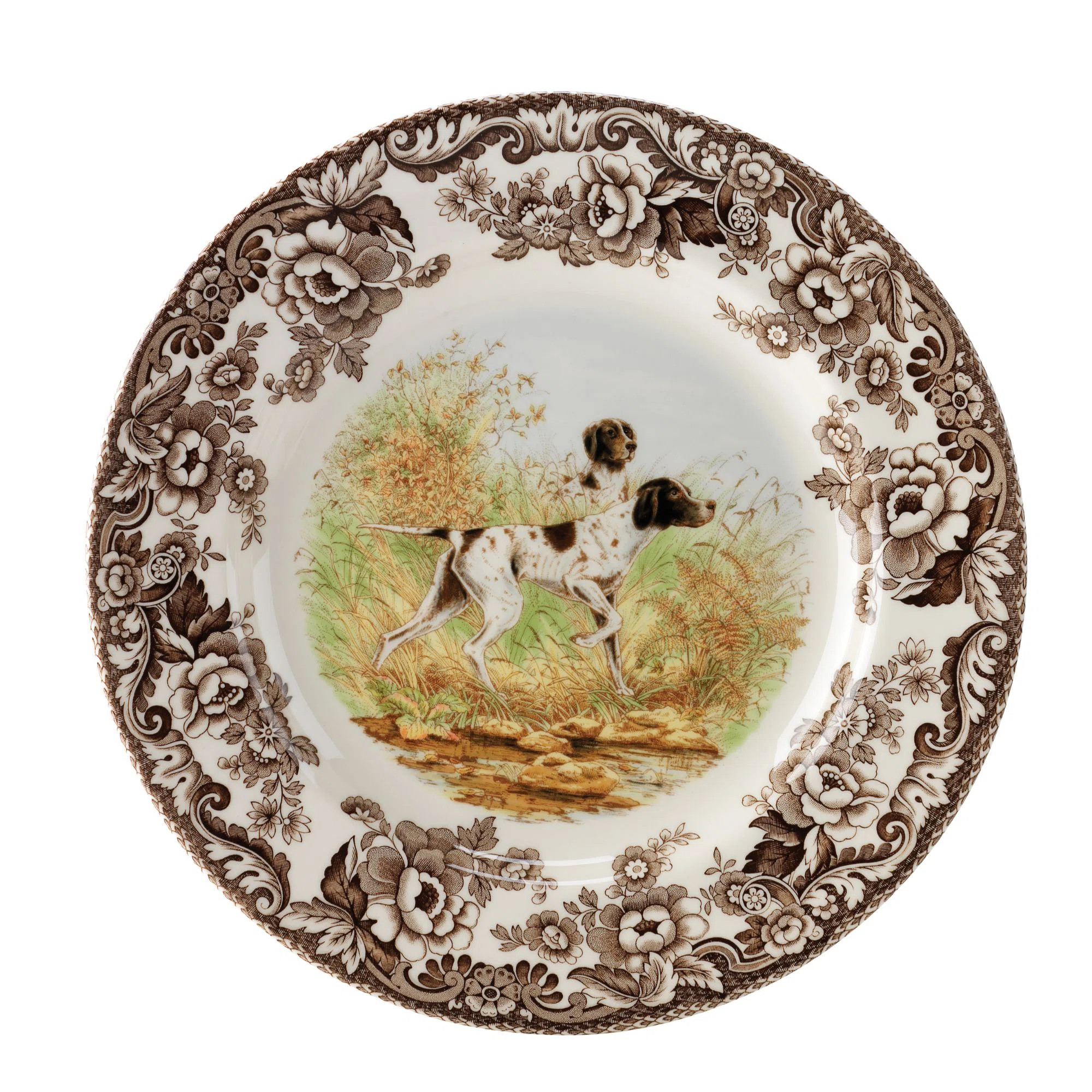 Spode Woodland Dogs Dinner Plate 10.5" Pointer | Wayfair | Wayfair North America