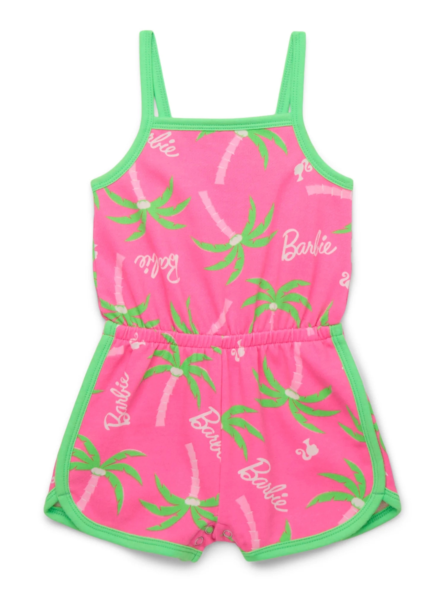 Barbie Toddler Girls' Sleeveless Print Romper, Sizes 12M-5T | Walmart (US)