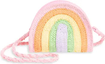 Kids' Straw Rainbow Crossbody Bag | Nordstrom