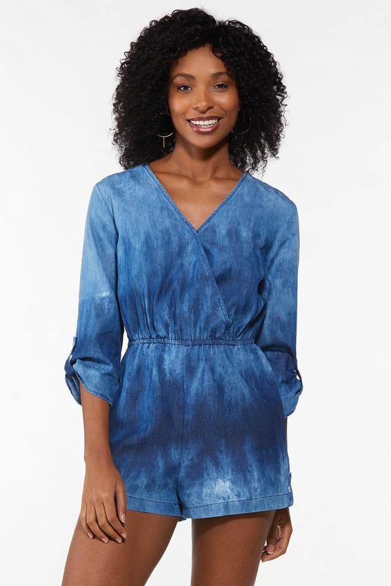 Faded Blue Romper | Cato Fashions