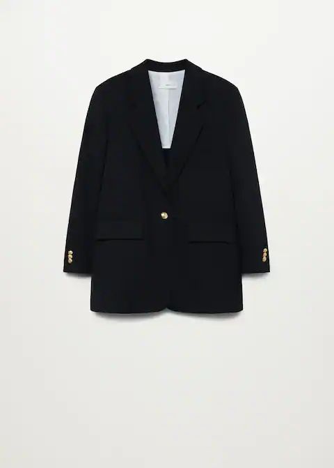 Structured flowy suit jacket -  Women | Mango USA | MANGO (US)