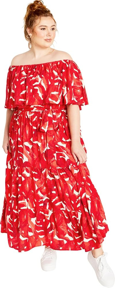 City Chic Women's Maxi Dress - Boardwalk Print | Amazon (US)