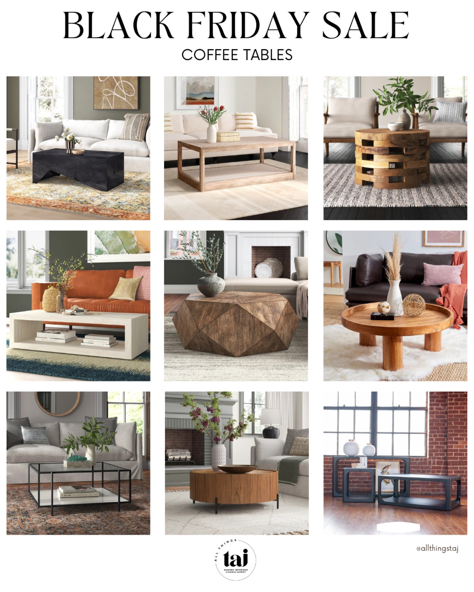 I’ve been sourcing so much furniture lately for clients. Here is a curated collection of coffee tables already on sale for Black Friday 😍 tis the season!! 

#LTKhome #LTKSeasonal #LTKCyberWeek