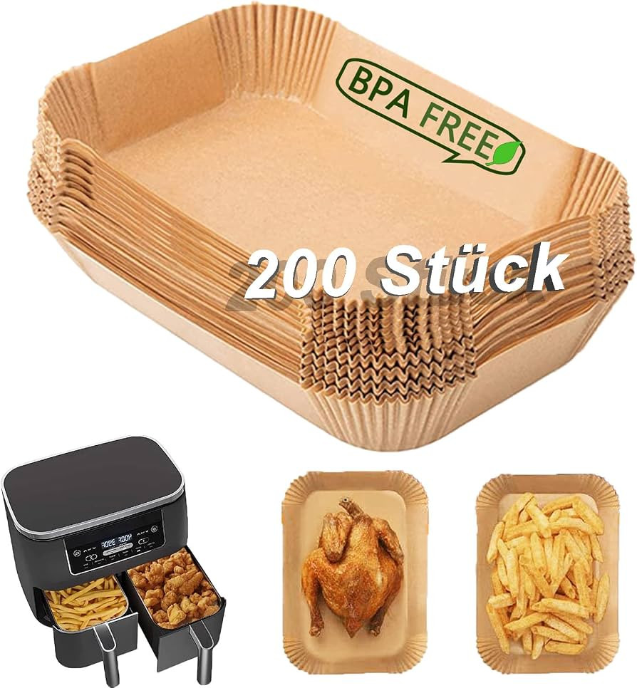 Backpapier f\u00fcr Ninja Hei\u00dfluftfritteuse, 200 St\u00fcck 22cm Airfryer Backpapier f\u00fc... | Amazon (DE)