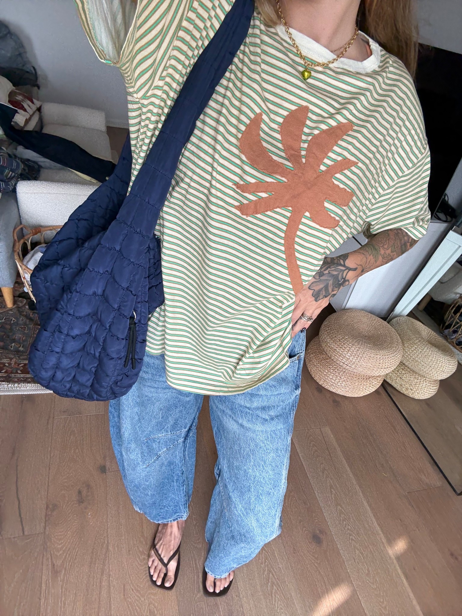 Wearing an XL in tee and 28 in jeans  

#LTKTall #LTKStyleTip #LTKItBag