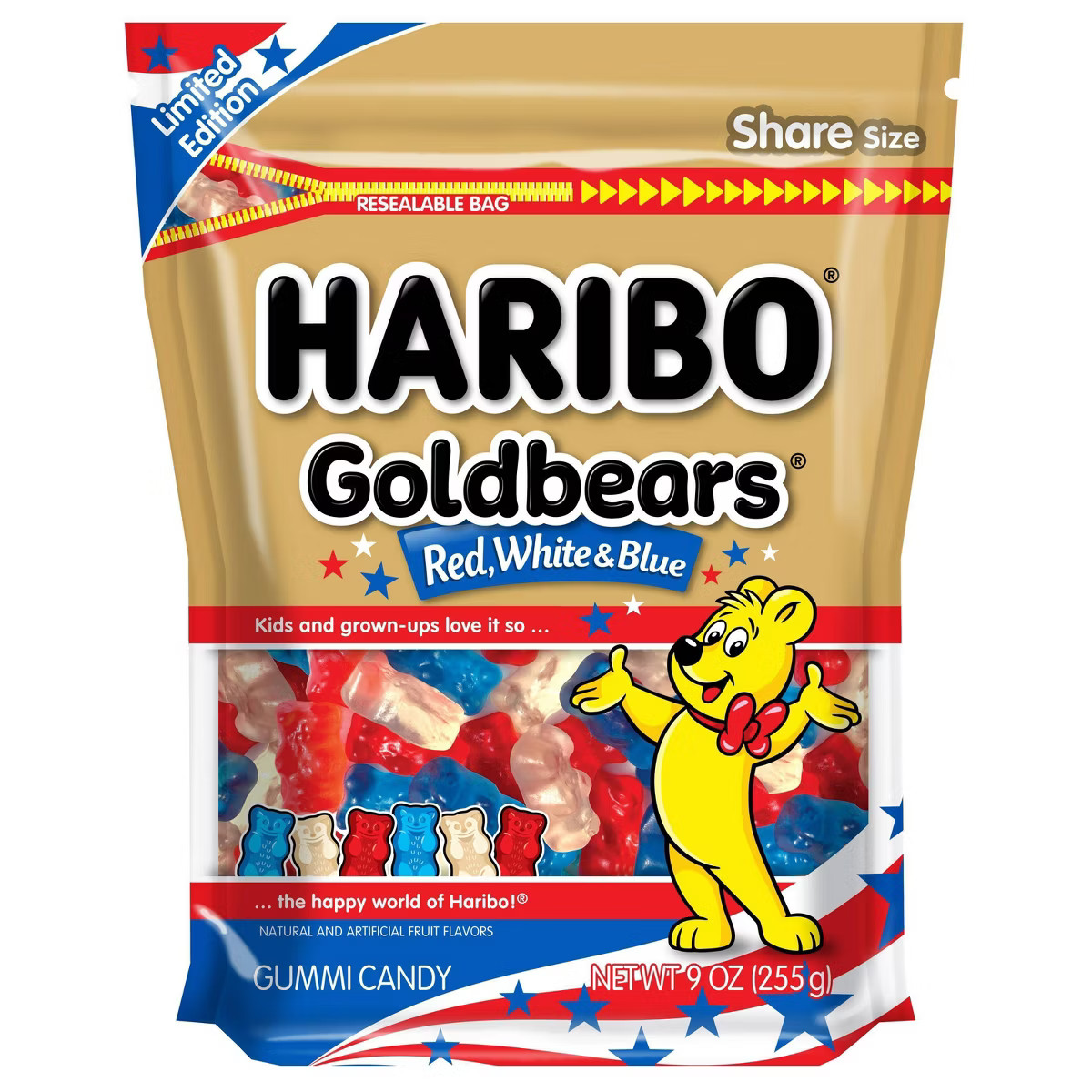 HARIBO Goldbears Candy Red, White and Blue Share Size - 9oz | Target