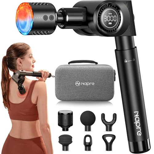 NAPRE Massage Gun with Heat and Cold Head,Deep Tissue Percussion Back Massager for Muscle/Neck/Bo... | Amazon (US)