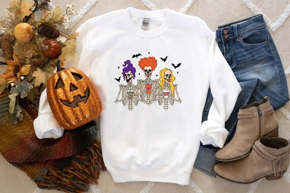 Sanderson Sisters Skeleton Shirts Halloween Sweatshirt - Etsy | Etsy (US)