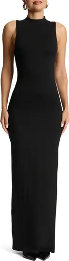 Naked Wardrobe Mock Neck Sleeveless Maxi Dress | Nordstrom | Nordstrom