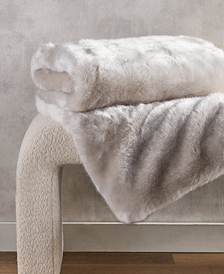 Lynx Faux Fur Throw, 50" x 60" | Macy's
