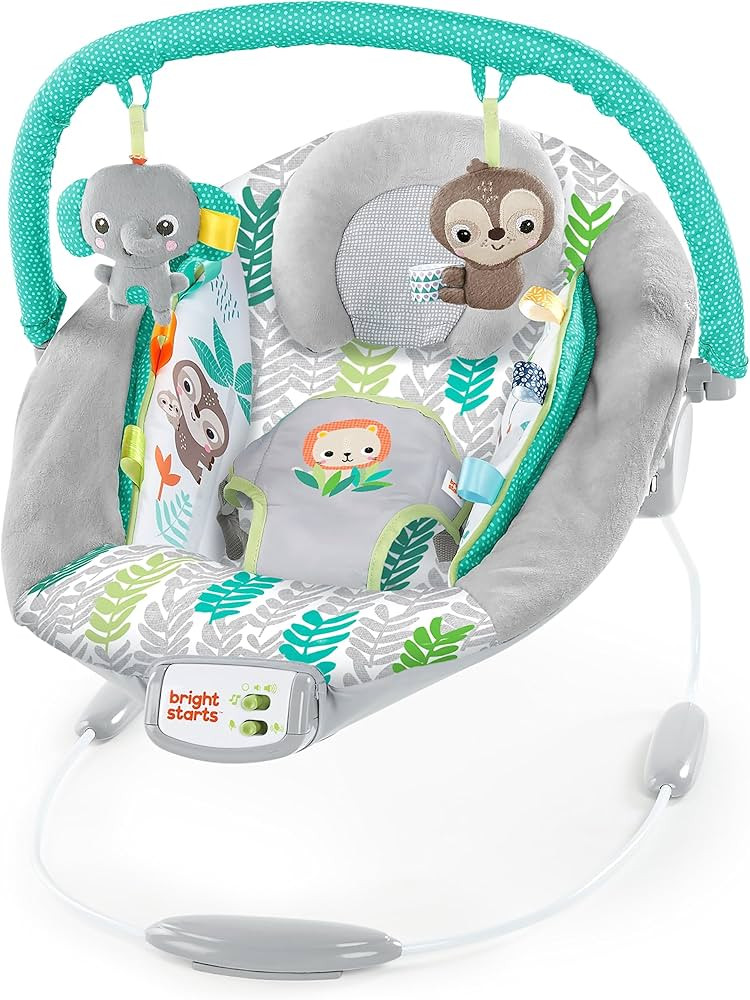 Bright Starts Comfy Baby Bouncer Soothing Vibrations Infant Seat - Taggies, Music, Removable Toy-... | Amazon (US)