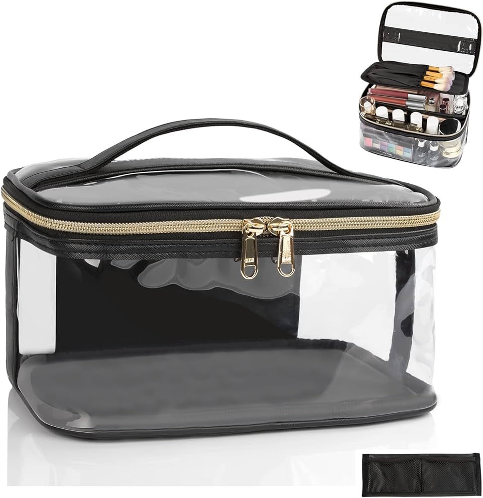 OCHEAL Makeup Bag, Clear Makeup Organizer Bag Portable Cosmetic Bag, Cute Transparent Makeup Case... | Amazon (US)