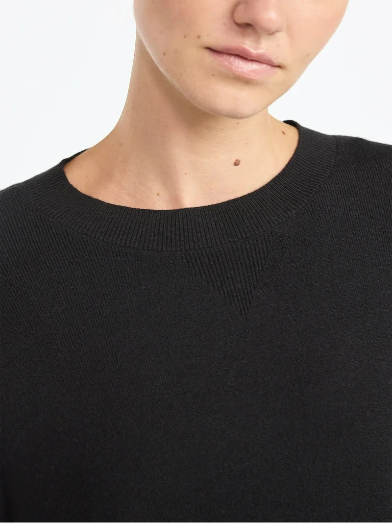 Scoop Women's and Women's Plus Oversized Crewneck Sweater, Lightweight, Sizes XS-4X | Walmart (US)