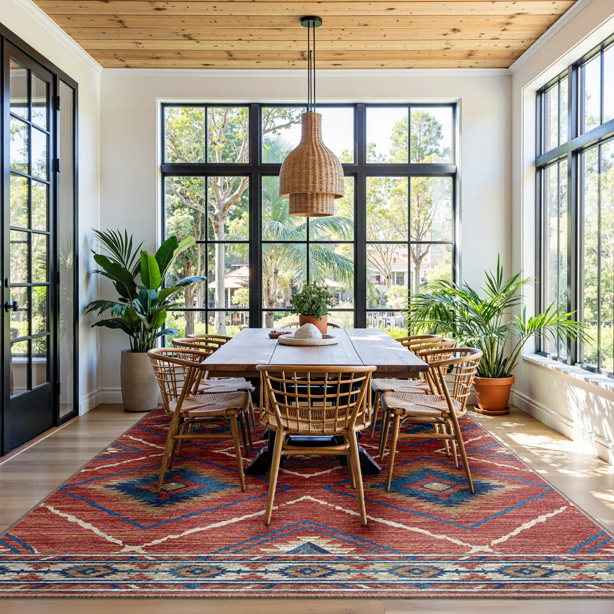Machine Washable Non Slip Western Area Rugs for Living Room Bedroom Dining Room | Wayfair North America