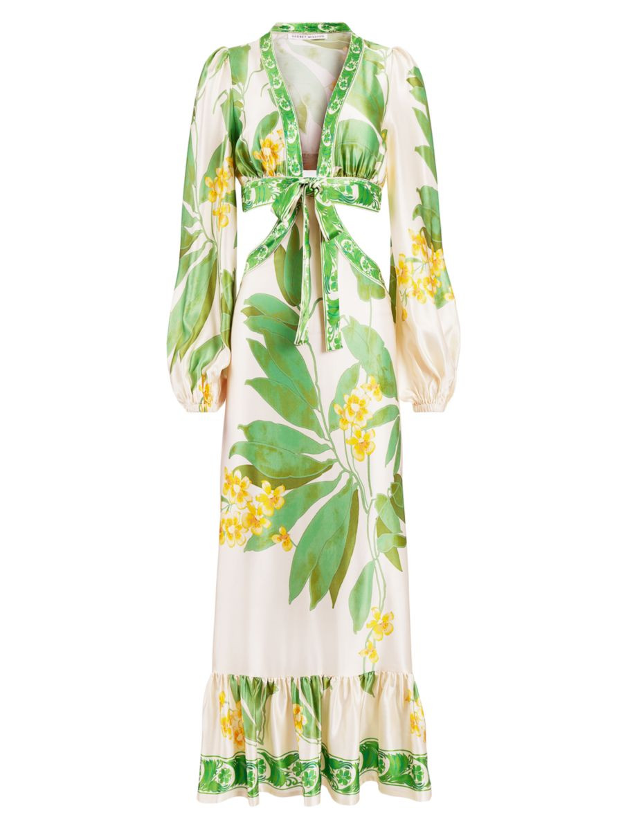 St Lucia Lydia Printed Silk Maxi Dress | Saks Fifth Avenue