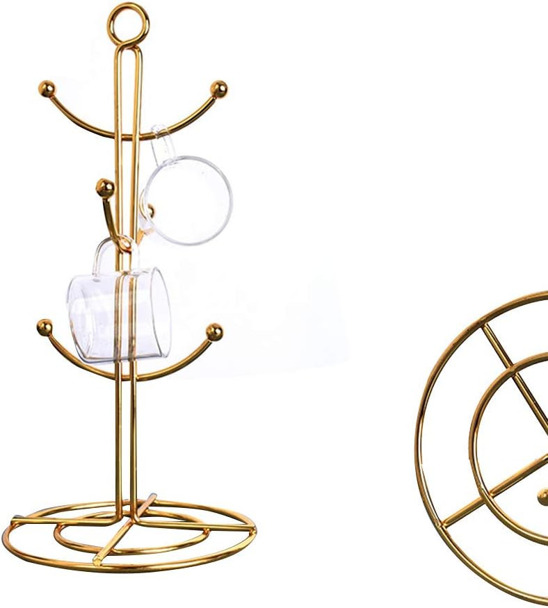 RomanticDesign 6 Holder, Countertop Mug Tree, 6 Hook Coffee Cup Dryer Kitchen Coffee Mug Tree Cou... | Amazon (US)