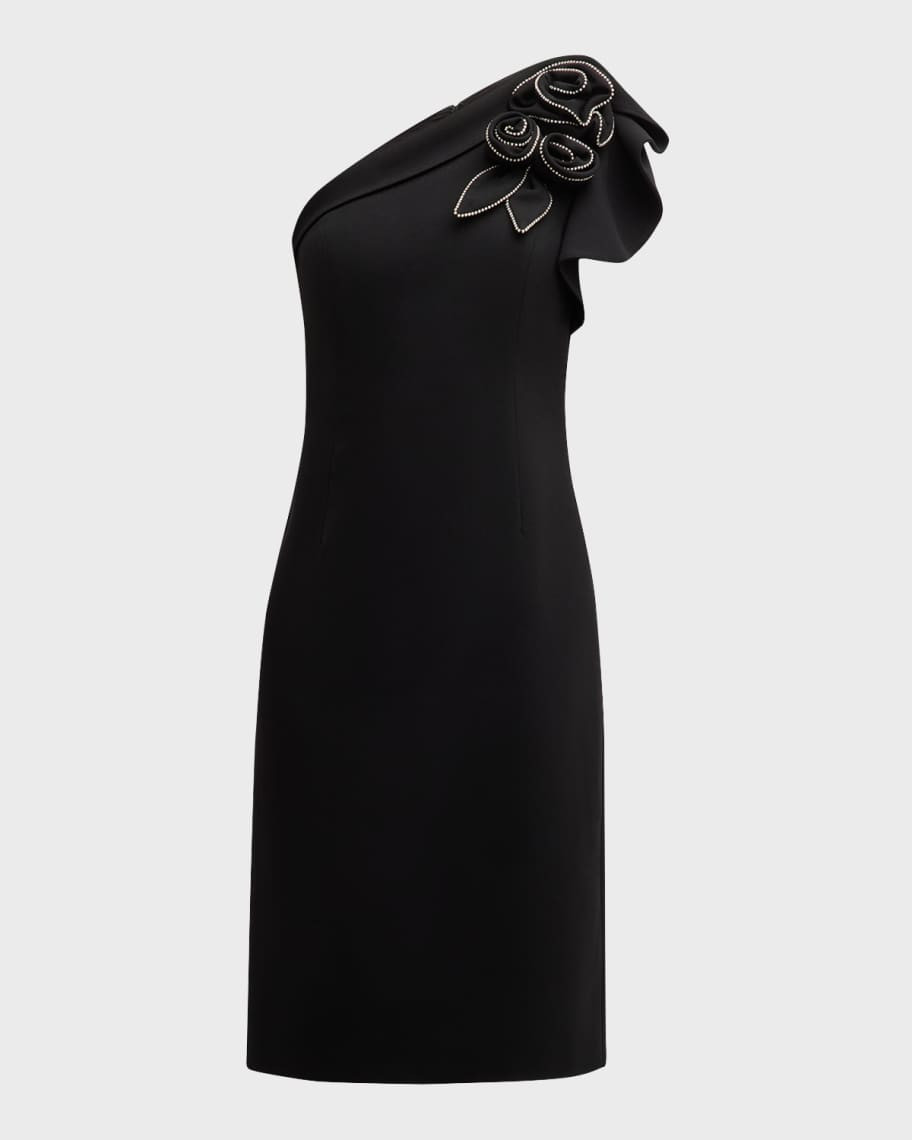 Embellished Sleeveless One-Shoulder Dress | Neiman Marcus