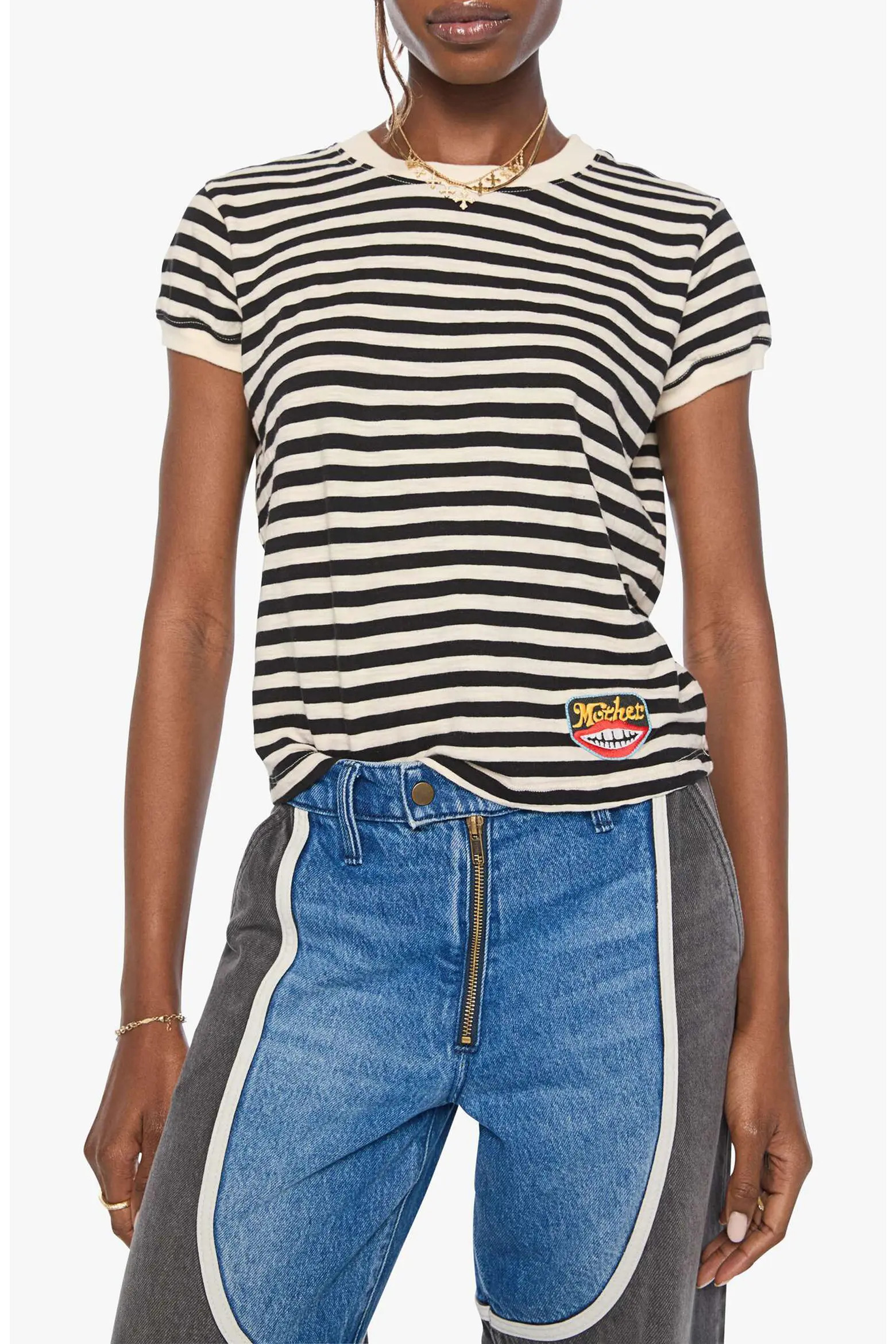 MOTHER The Boxy Goodie Goodie Striped T-Shirt (Women) | Nordstrom | Nordstrom