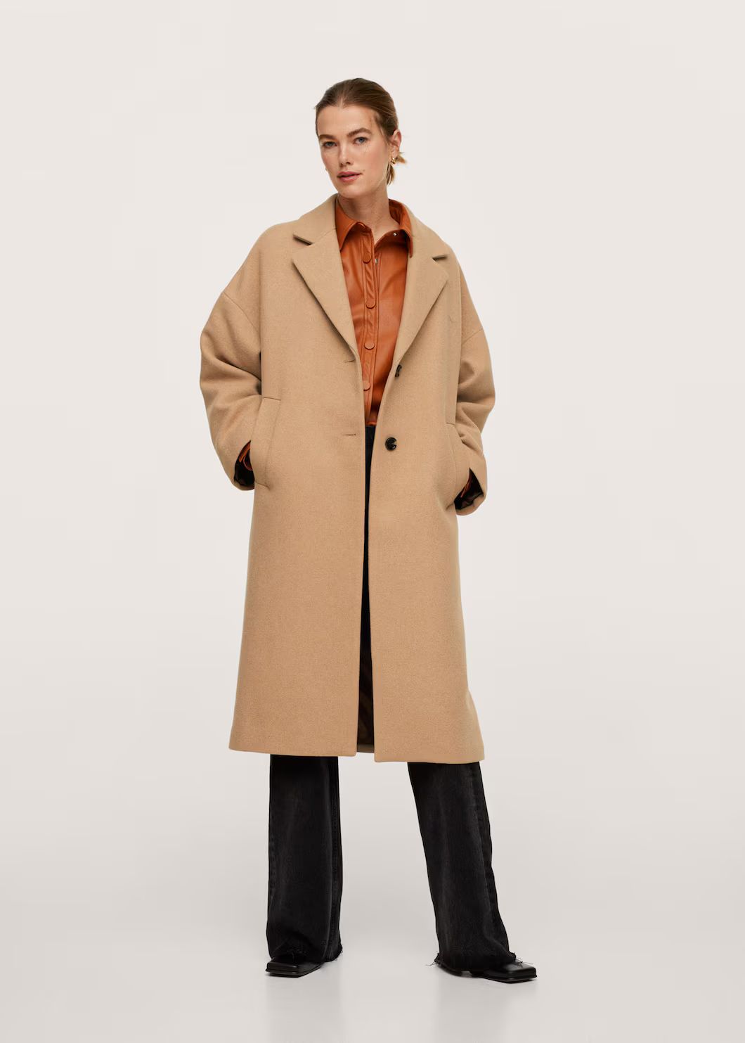 Oversize wool coat | MANGO (US)