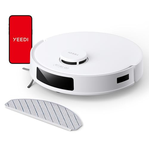 Yeedi C12 Robot Vacuum Cleaner and Mop, 8000Pa Strong Suction, ZeroTangle Brush, Smart Navigation, Self-Charging, White | Amazon (US)