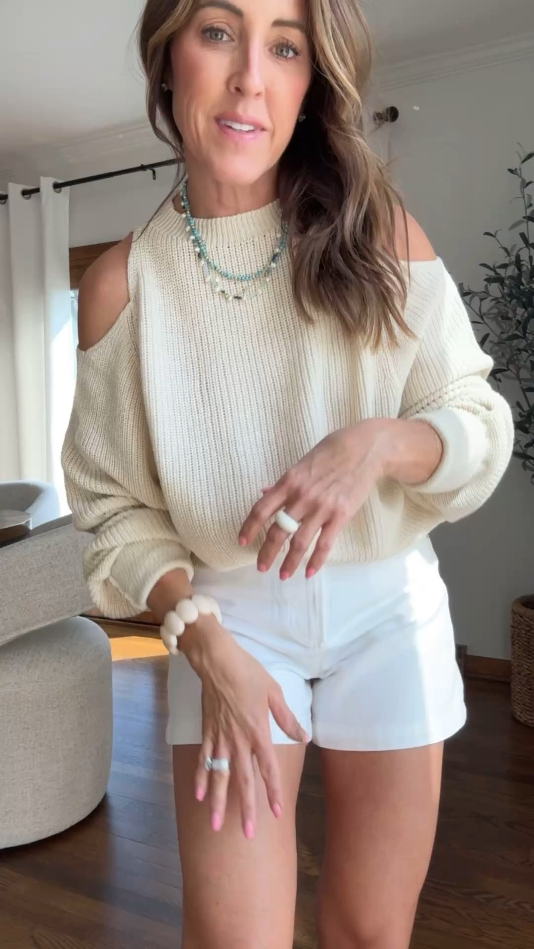 Seven on Saturday. 
This cute sweater is a good one!
Small here. Could’ve probably done the xs too. 
Shorts. TTS. 25

#LTKgrwm #LTKmomlife #LTKSeasonal