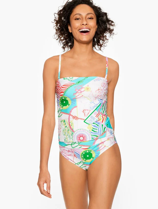 Aqua Club Bandeau Tankini - Côte d'Azur | Talbots