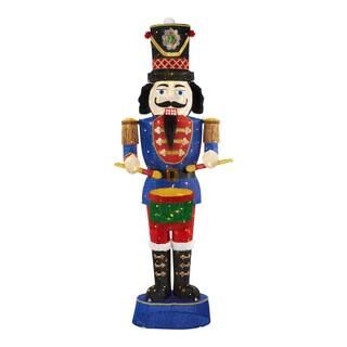 6 ft. Warm White LED Nutcracker Playing Drum Holiday Yard Decoration | The Home Depot