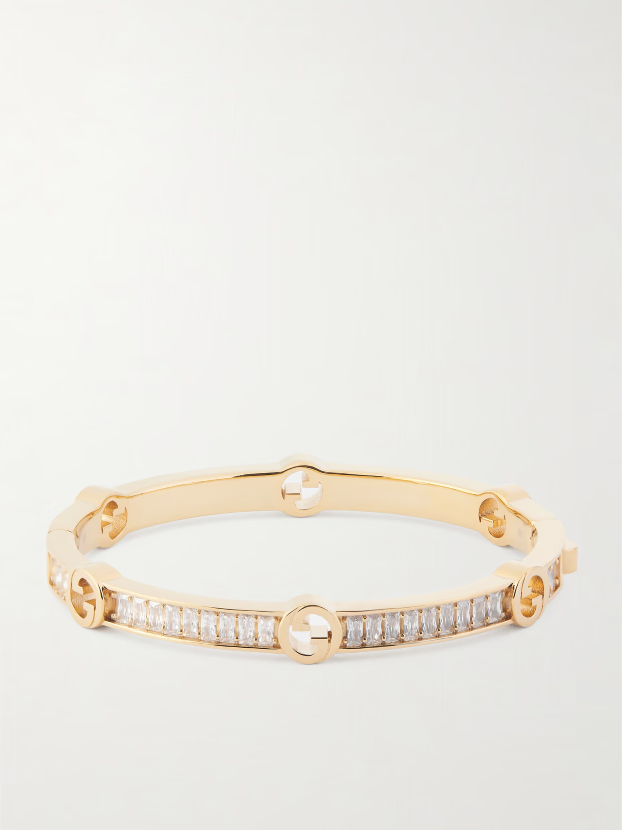 Gucci - Blondie Gold-tone And Cubic Zirconia Bracelet - M | NET-A-PORTER (US)