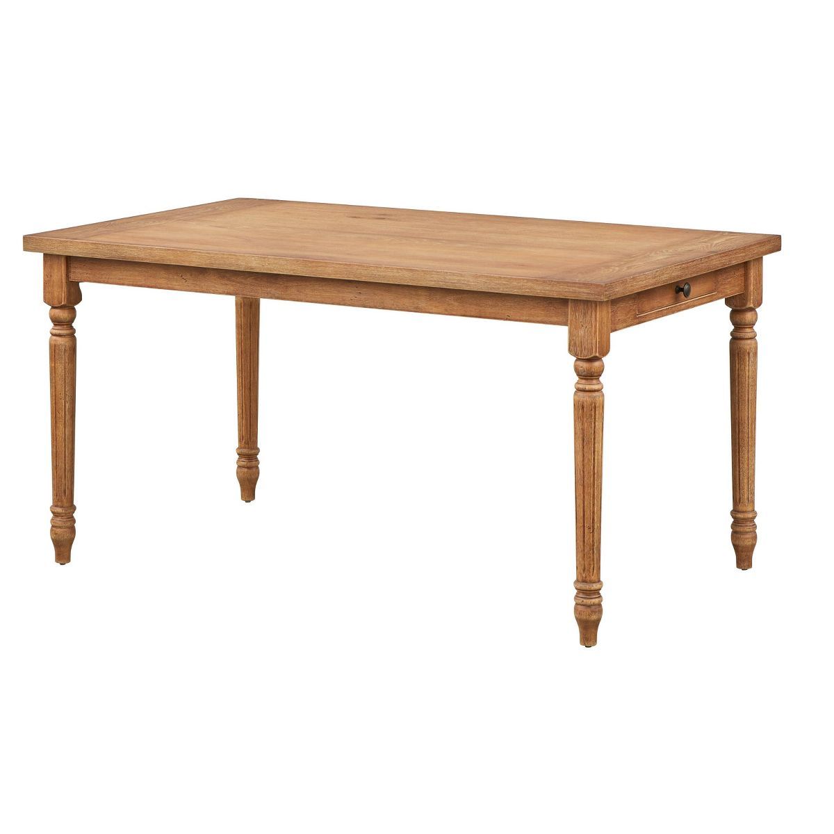 59" Toscana Wide Rectangular Dining Table with Drawers Driftwood - Lifestorey | Target