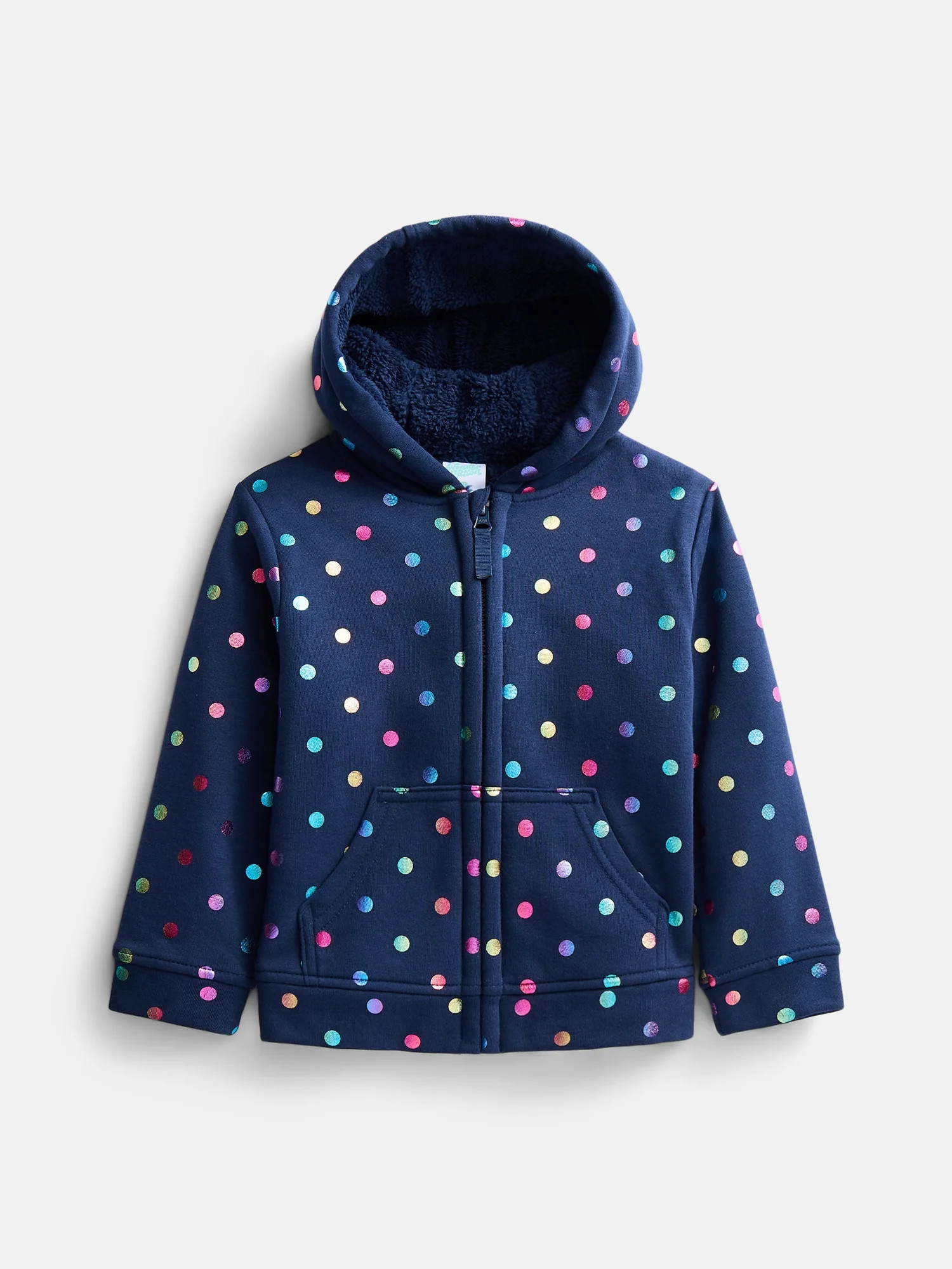 Wonder Nation Toddler Fleece- Lined Zip Hoodie, Sizes 12M-5T | Walmart (US)