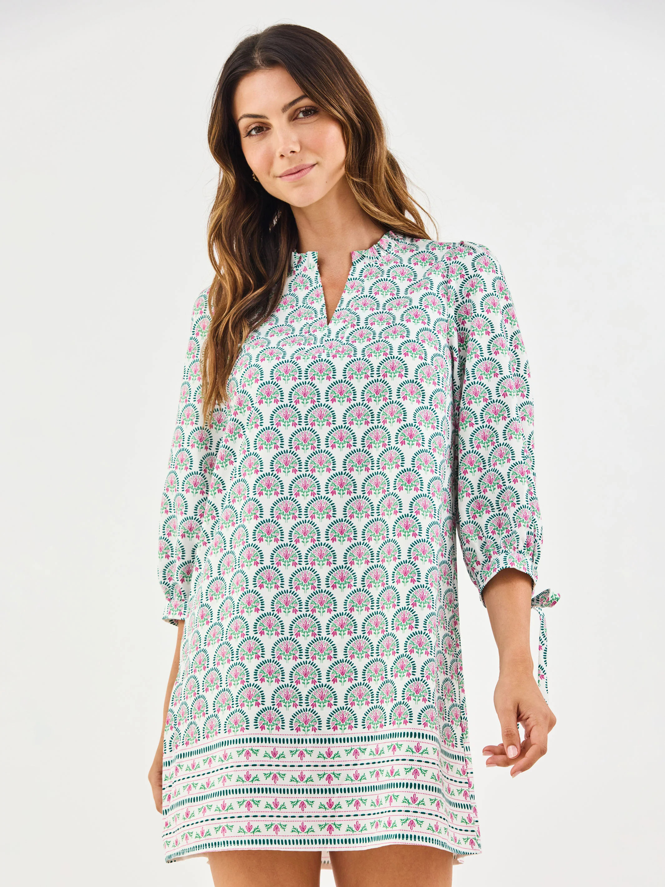 Lainey Dress | Sunshower Flora White | Mary Square