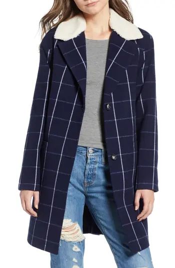 Women's Levi's Wool Top Coat, Size Medium - Blue | Nordstrom