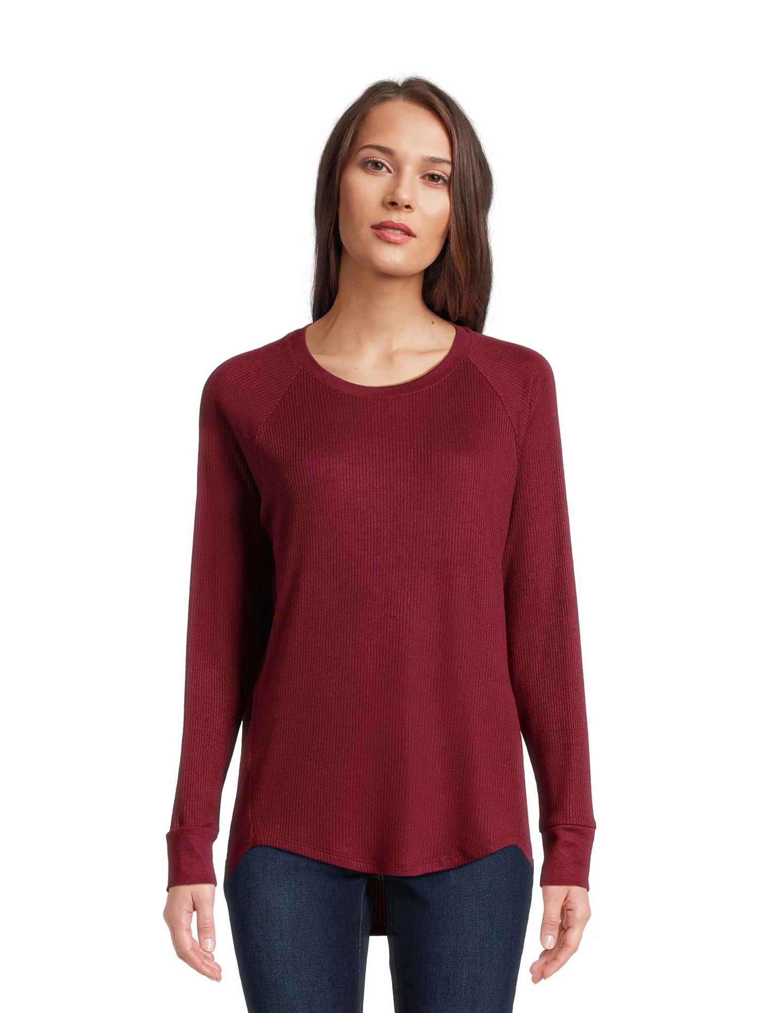 Time and Tru Women's High-Low Rib Tunic - Walmart.com | Walmart (US)
