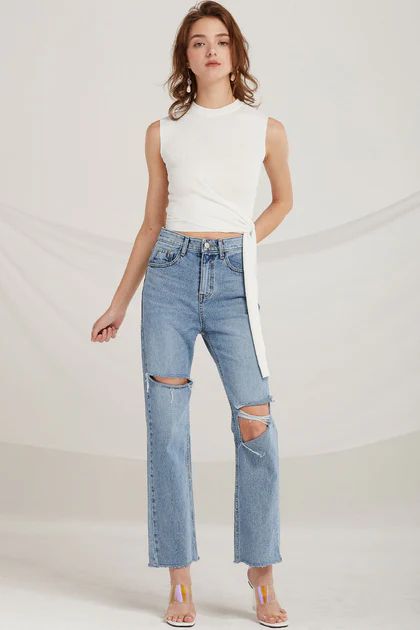 Marilyn Ripped Bootcut Jeans | Storets (Global)
