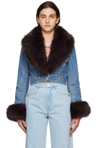 Alexander Wang - Blue Faded Denim Jacket | SSENSE