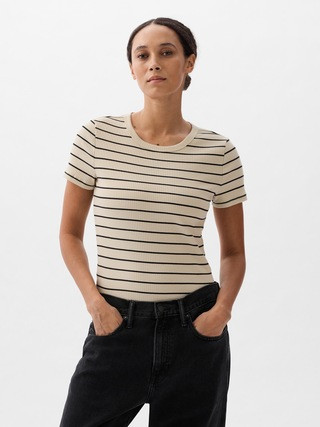 Ribbed Crewneck T-Shirt | Gap Factory