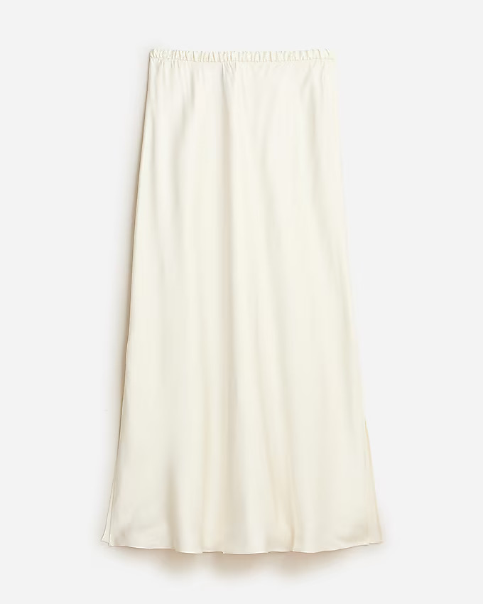 Pull-on maxi skirt in luster crepe | J. Crew US