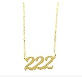 Angel Number Necklace, Personalized number necklace, Number necklace. (Gold, gold-plated-base) | Amazon (US)