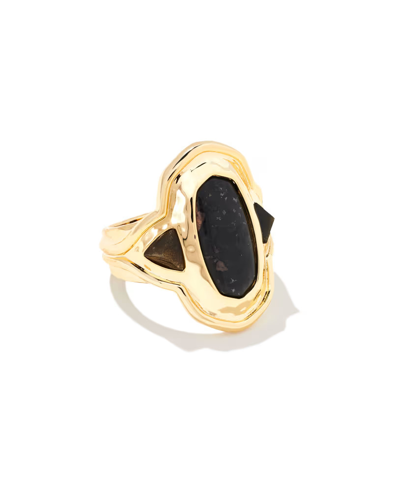 Maya Gold Cocktail Ring in Black Mix | Kendra Scott