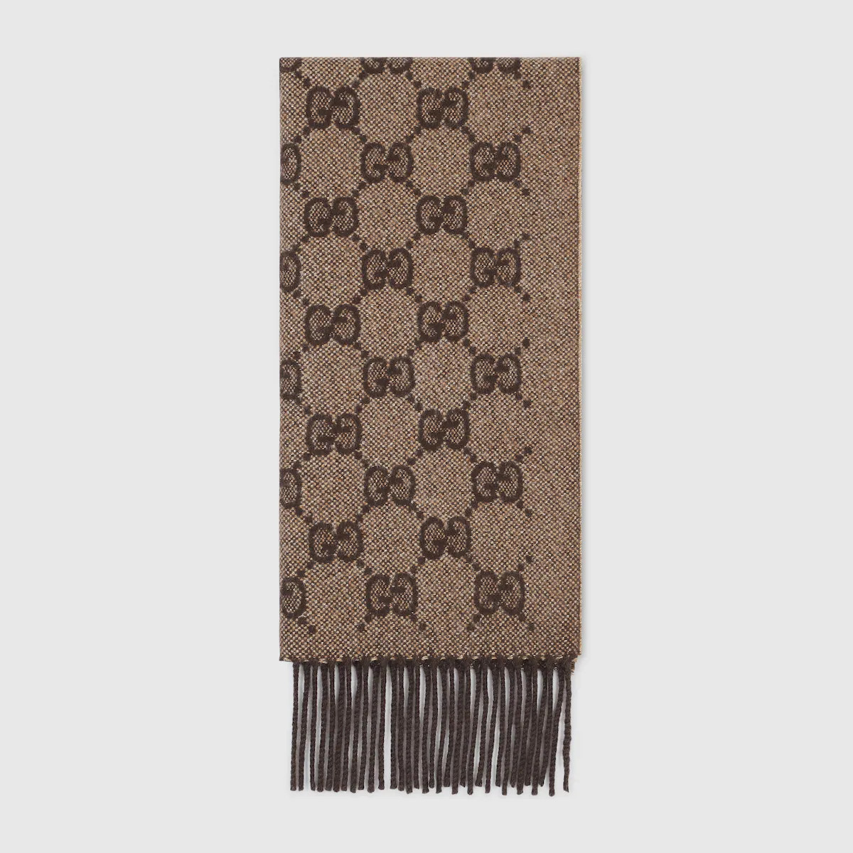 Gucci - GG cashmere lamé scarf | Gucci EU