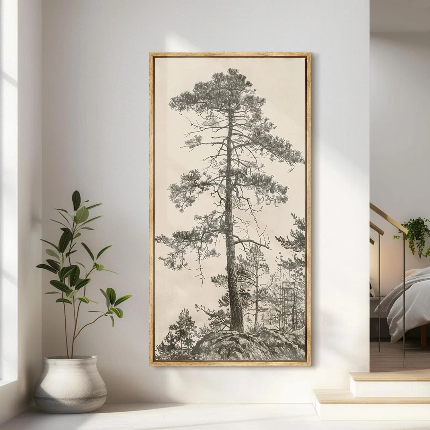 Vintage Pine Tree Modern Art | Wayfair North America