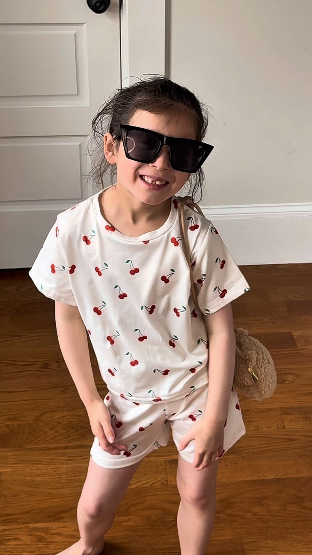 My mini me 🥰

Cute mix and match set that comes with three shirts and three shorts 💖

Her teddy cross body bag is old from the GAP! But they always have cute accessories and I tagged a similar teddy backpack 🐻 

#girlsoutfits #girlsclothes 

#LTKKids