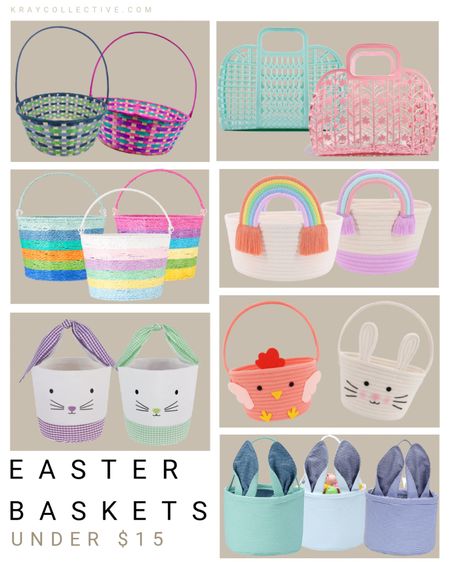 You read that right, fun and festive Easter Baskets that are UNDER $15.  Things add up fast when you have 4 kids, I usually go for the more economical version.  We have the Amazon version of the Sun Jelly Tote at half the price. Fun rainbow handled baskets that are just $5.  Bunny ear Easter baskets and more!

Rainbow Easter Basket | $5 Easter Baskets | Target Easter | Target Finds | Walmart Finds | Chick Easter Basket | Coiled Easter Basket | Pink Easter Baskets | Jelly Totes | Fabric Easter Baskets | Gingham Easter Baskets | Toddler Easter Baskets | Boys Easter Baskets 

#easterbaskets #targetstyle #targetfinds #easter #under15 #budgetfriendlyeaster

#LTKGiftGuide #LTKSeasonal #LTKkids