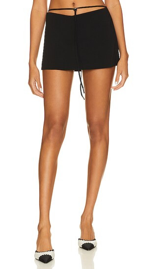Zelie Mini Skirt in Black | Revolve Clothing (Global)