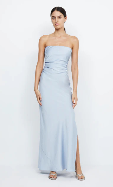 ETERNITY STRAPLESS MAXI  - DUSTY BLUE | Bec & Bridge (Global)