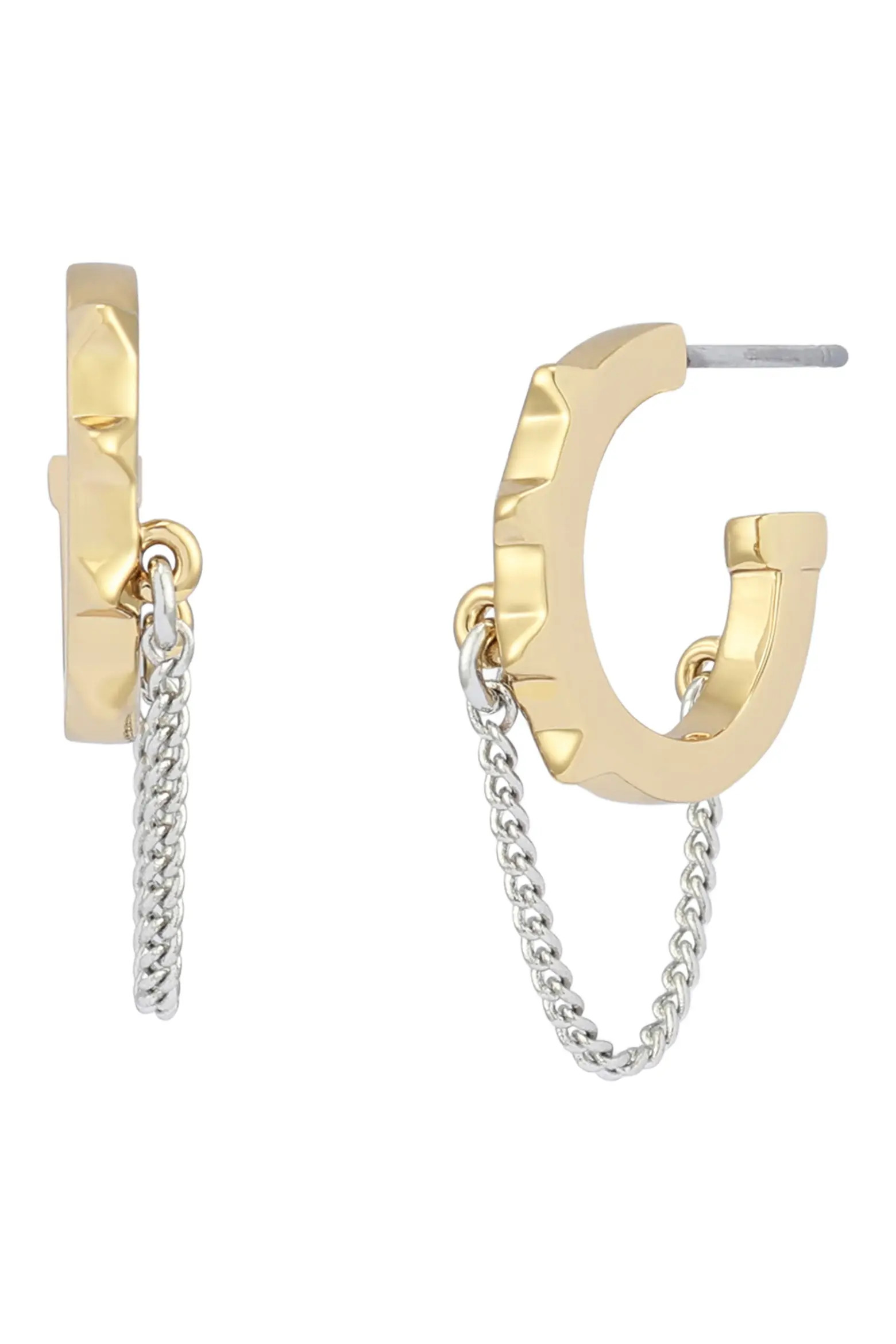 Chain Swag Huggie Hoop Earrings (Women) | Nordstrom | Nordstrom