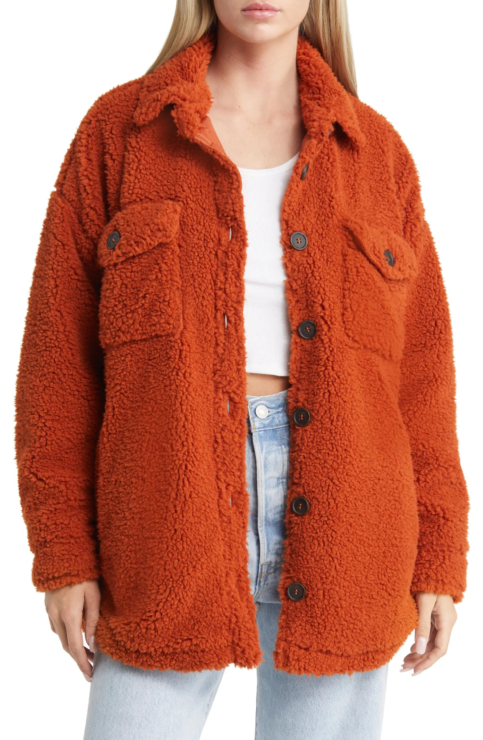 High Pile Fleece Shacket | Nordstrom