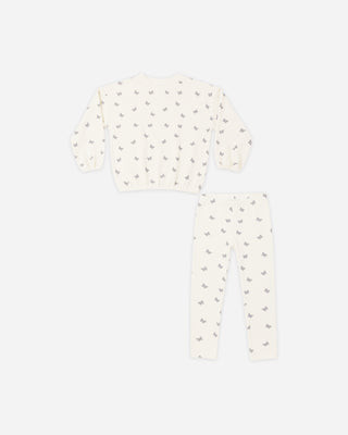 Spongey Knit Set Butterfly Ditsy | Rylee + Cru