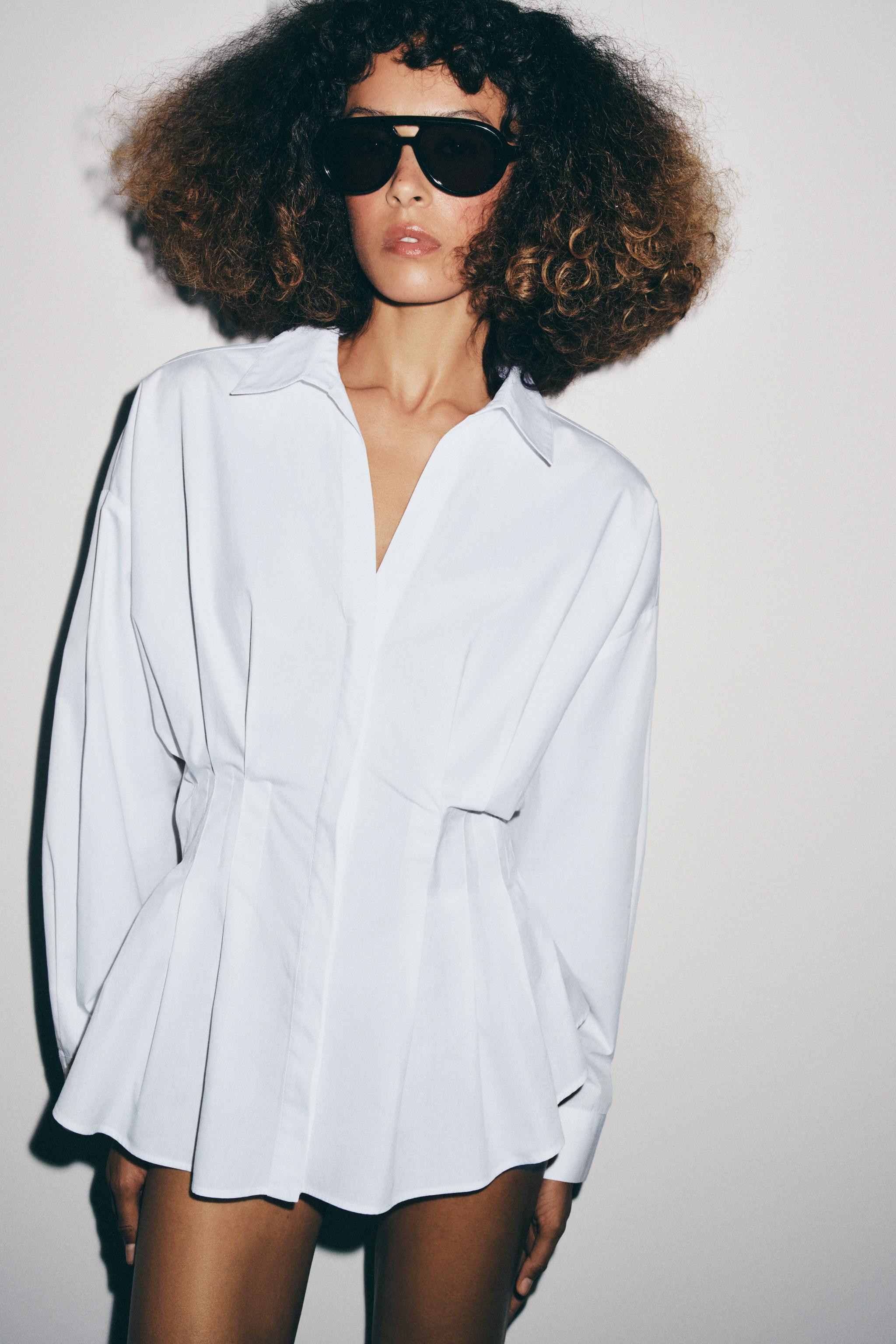 PLEATED POPLIN SHIRT | Zara US